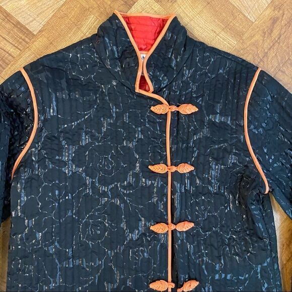 Vintage Asian quilted tunic lounge jacket L - Picture 5 of 5